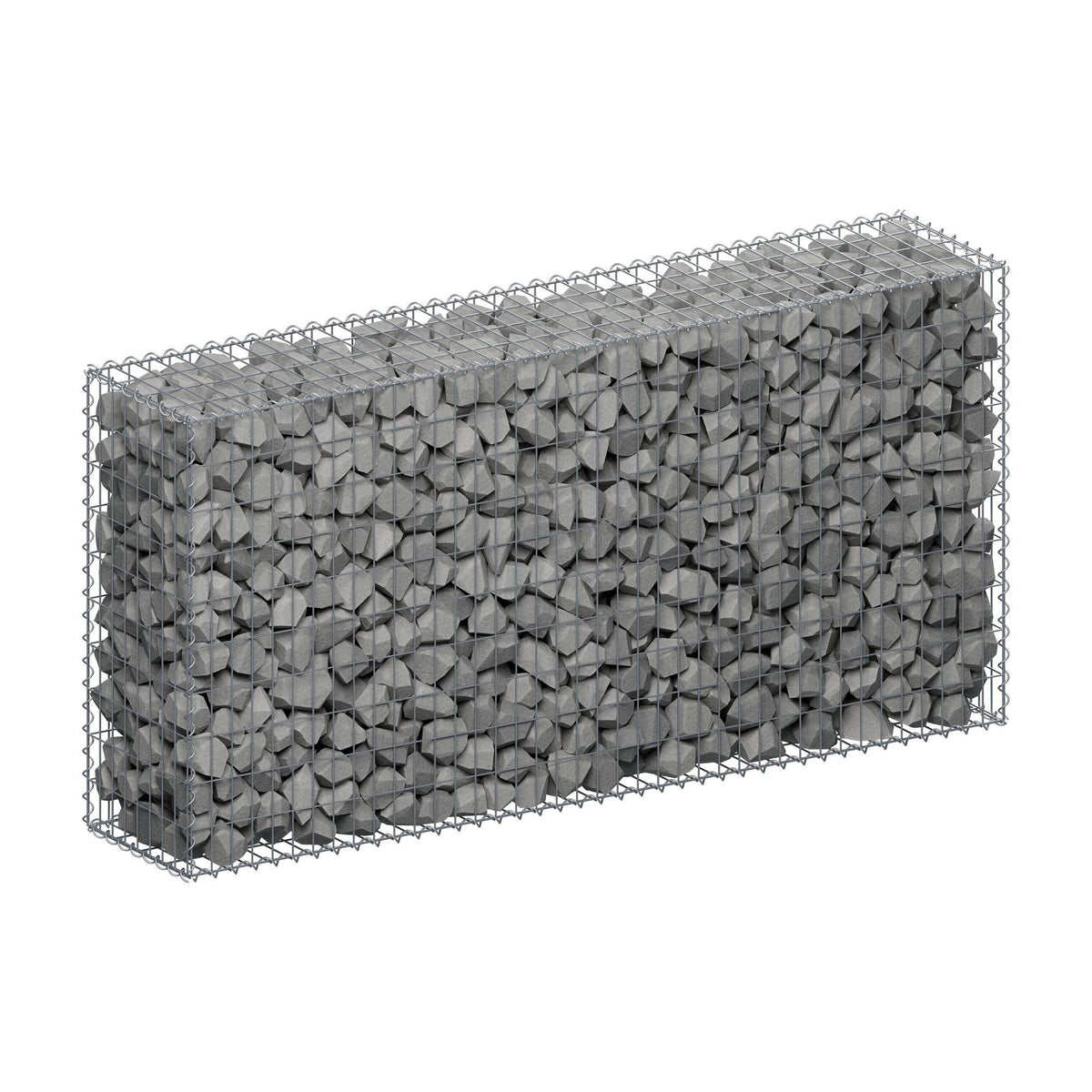 Gabion 200 cm x 100 cm x 40 cm (L x H x D), maskstorlek 5 cm x 10 cm, spiral