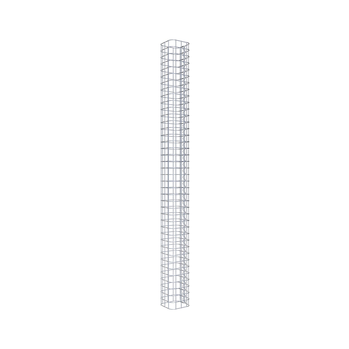 Coluna de gabião quadrada 17 cm x 17 cm, 200 cm de altura, PM 5 cm x 5 cm