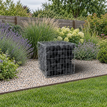 Gabione 50 cm x 50 cm x 50 cm (L x H x T), Maschenweite 5 cm x 10 cm, Spirale