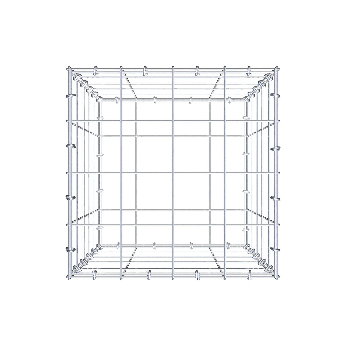 Gabião 50 cm x 40 cm x 40 cm (C x A x P), malhagem 10 cm x 10 cm, anel C
