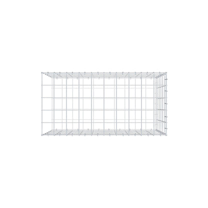 Monteret gabion type 2 100 cm x 60 cm x 50 cm (L x H x D), maskestørrelse 10 cm x 10 cm, C-ring