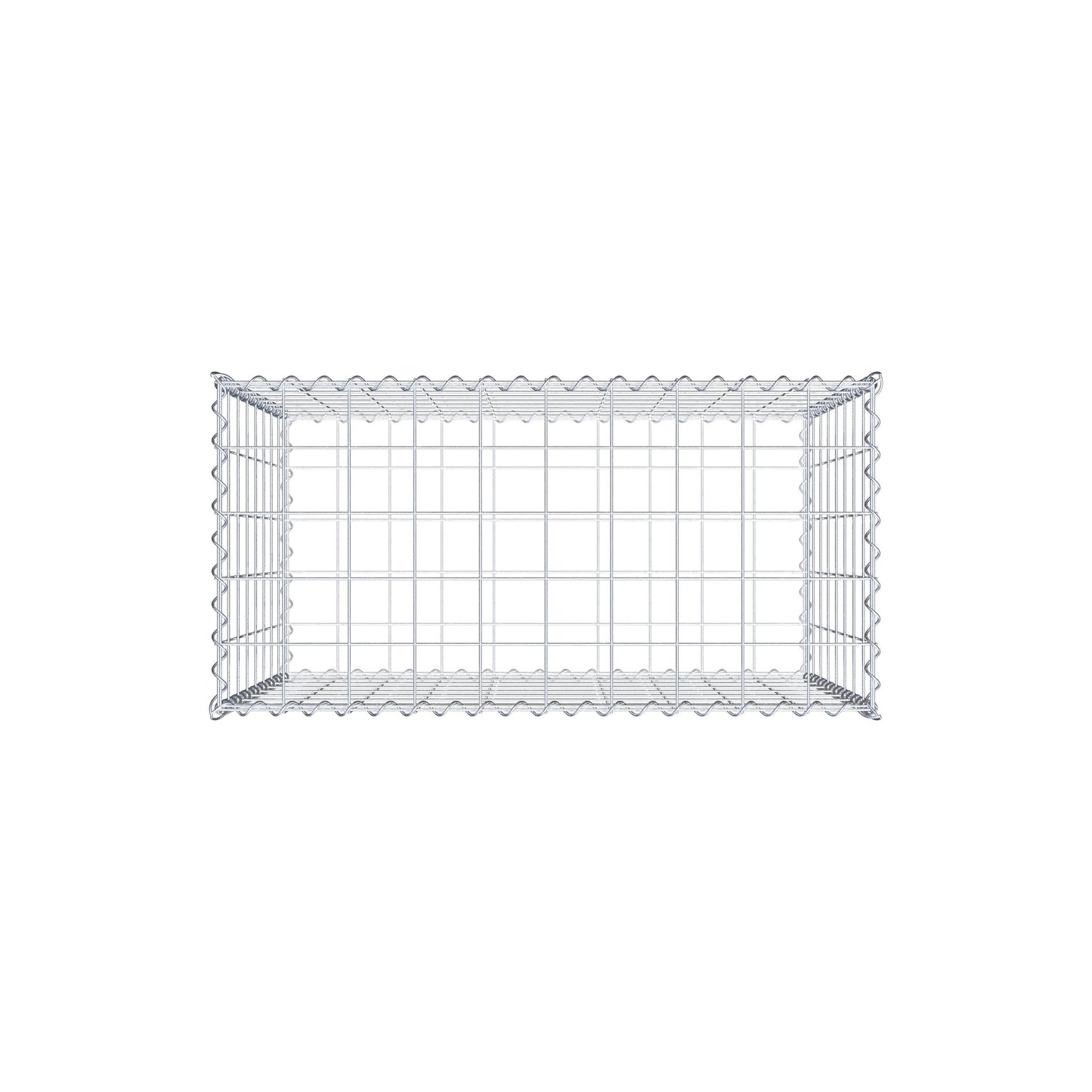 Gabbione 100 cm x 80 cm x 50 cm (L x H x P), maglia 10 cm x 10 cm, spirale