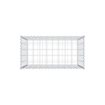 Gabbione 100 cm x 80 cm x 50 cm (L x H x P), maglia 10 cm x 10 cm, spirale