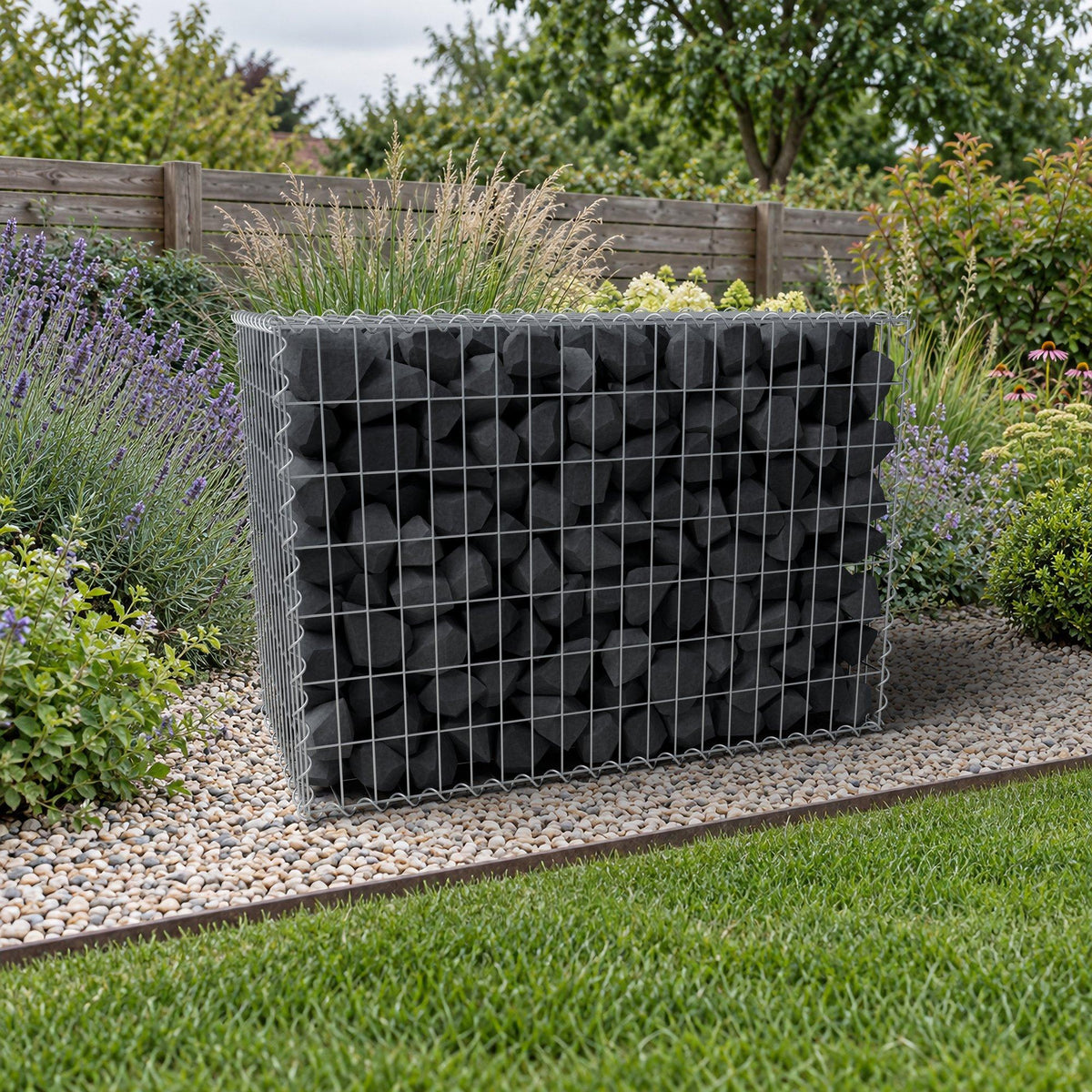 Gabion 100 cm x 70 cm x 50 cm (L x H x D), mesh size 5 cm x 10 cm, spiral