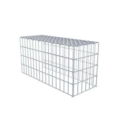 Anbaugabione Typ 4 80 cm x 40 cm x 30 cm (L x H x T), Maschenweite 5 cm x 10 cm, C-Ring