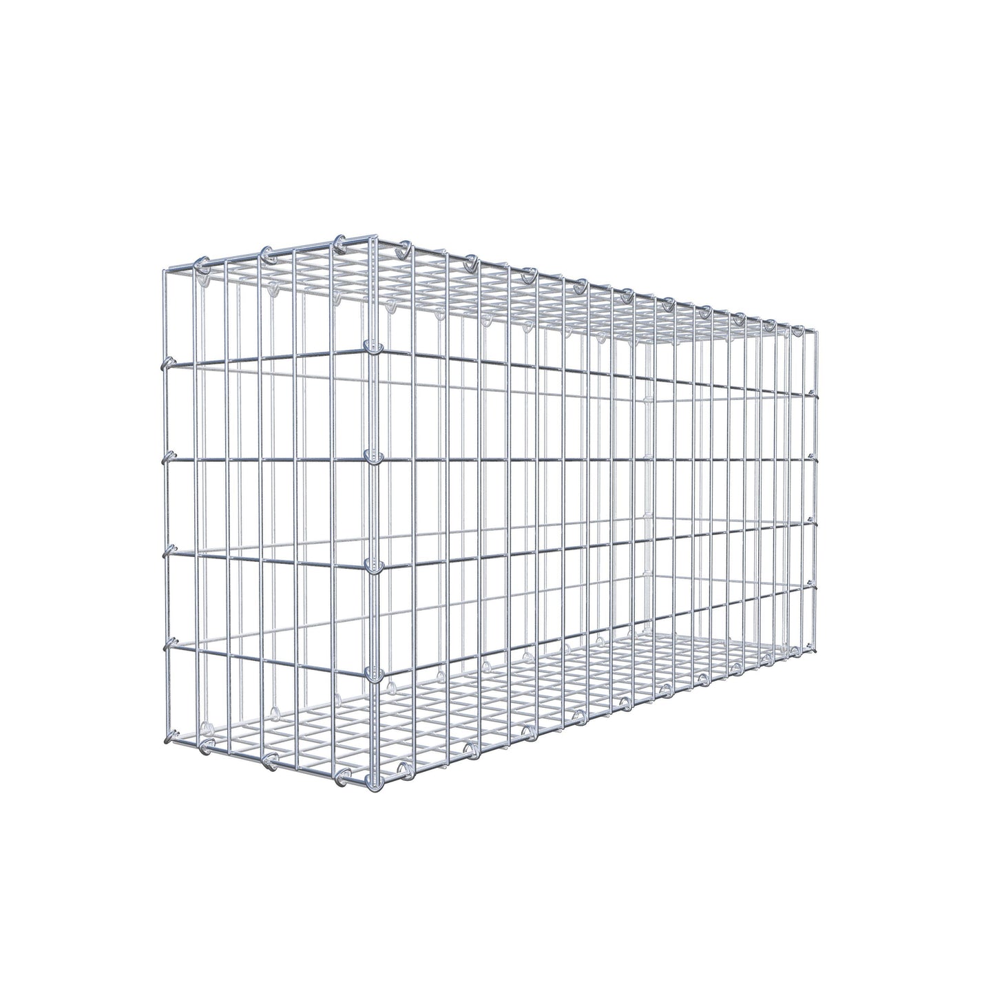 Gabião 100 cm x 50 cm x 30 cm (C x A x P), malhagem 5 cm x 10 cm, anel C
