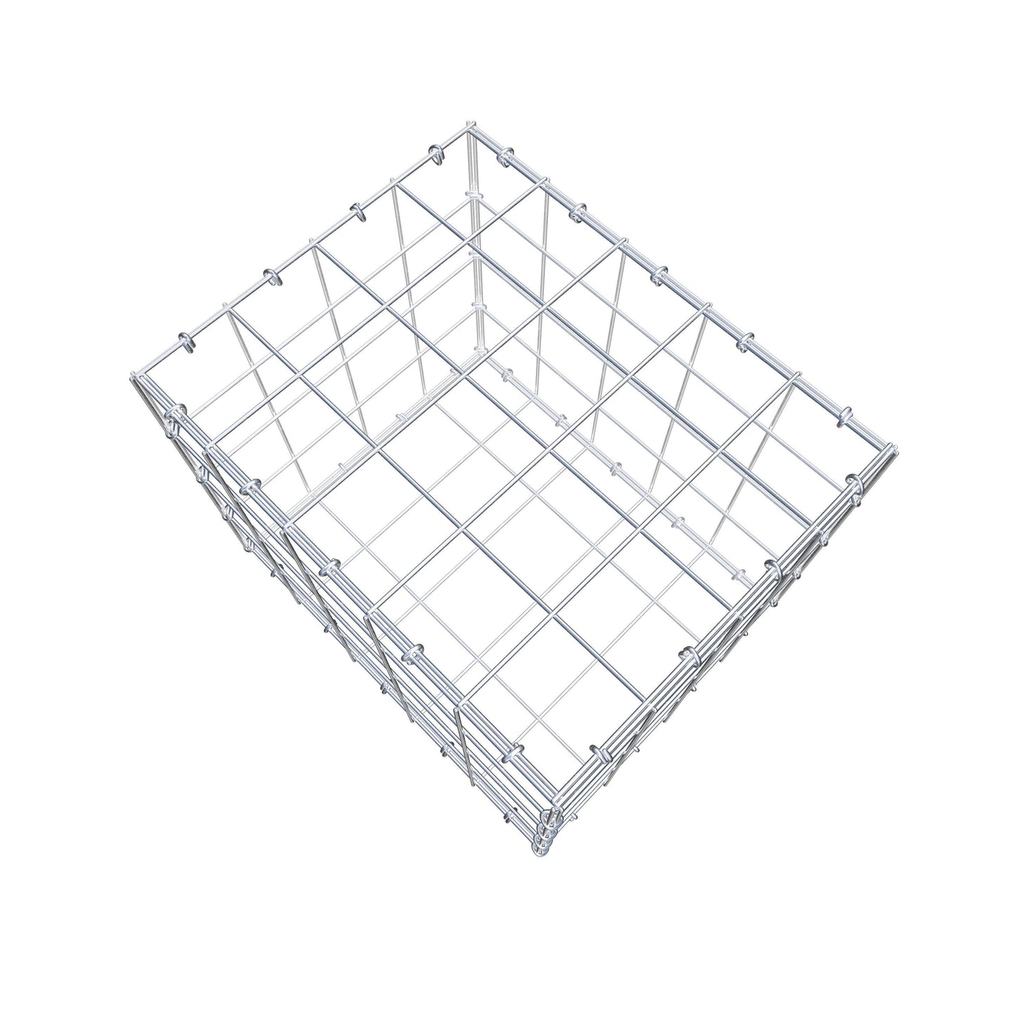 Gabião 50 cm x 40 cm x 40 cm (C x A x P), malhagem 10 cm x 10 cm, anel C