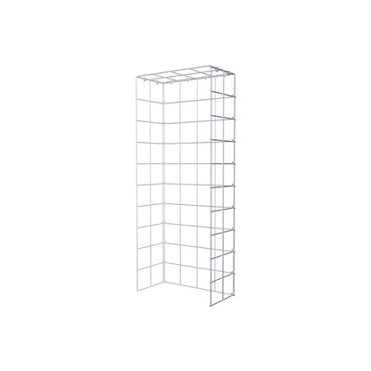 Typ 4 påbyggnadsgabion 100 cm x 20 cm x 40 cm (L x H x D), maskstorlek 10 cm x 10 cm, C-ring
