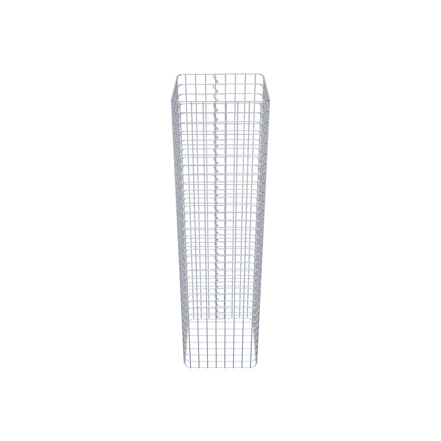 Columna de gaviones angular 42 cm x 42 cm, 160 cm de altura, MW 5 cm x 5 cm