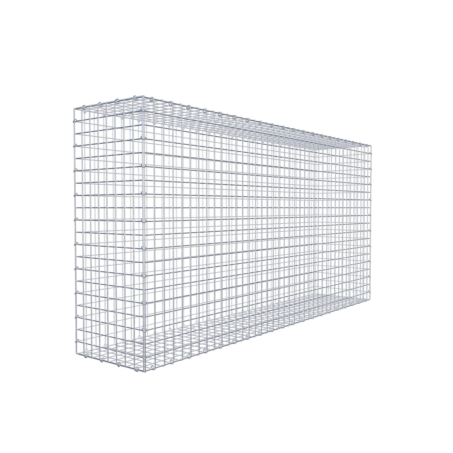 Gabion 200 cm x 100 cm x 40 cm (L x H x P), mailles 5 cm x 5 cm, anneau en C