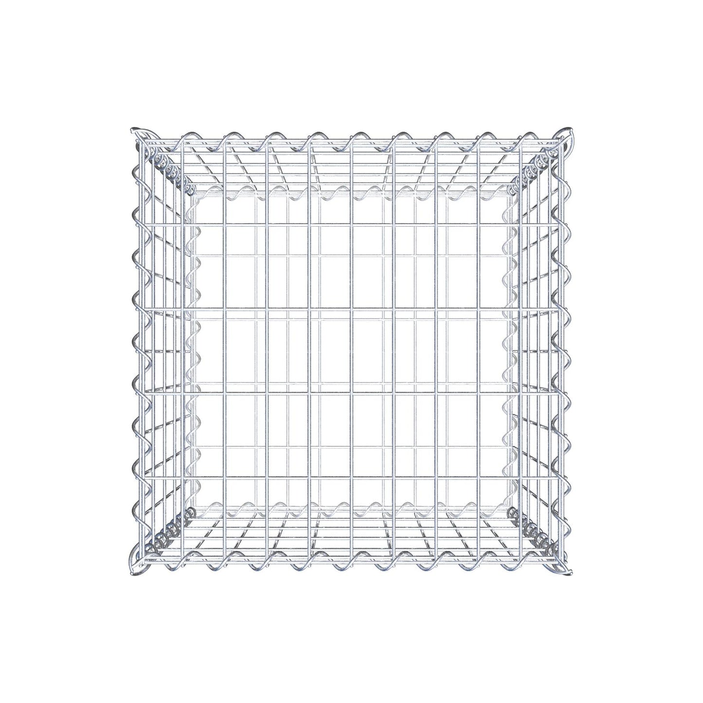 Gabion 50 cm x 50 cm x 50 cm (L x H x D), maskestørrelse 5 cm x 10 cm, spiral