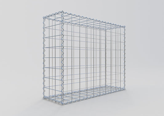 Schanskorf 100 cm x 80 cm x 30 cm (L x H x D), maaswijdte 10 cm x 10 cm, spiraal