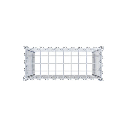 Gabion rapporté type 3 50 cm x 50 cm x 20 cm (L x H x P), mailles 5 cm x 5 cm, spirale