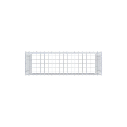 Typ 3 påbyggnadsgabion 100 cm x 60 cm x 30 cm (L x H x D), maskstorlek 5 cm x 5 cm, C-ring