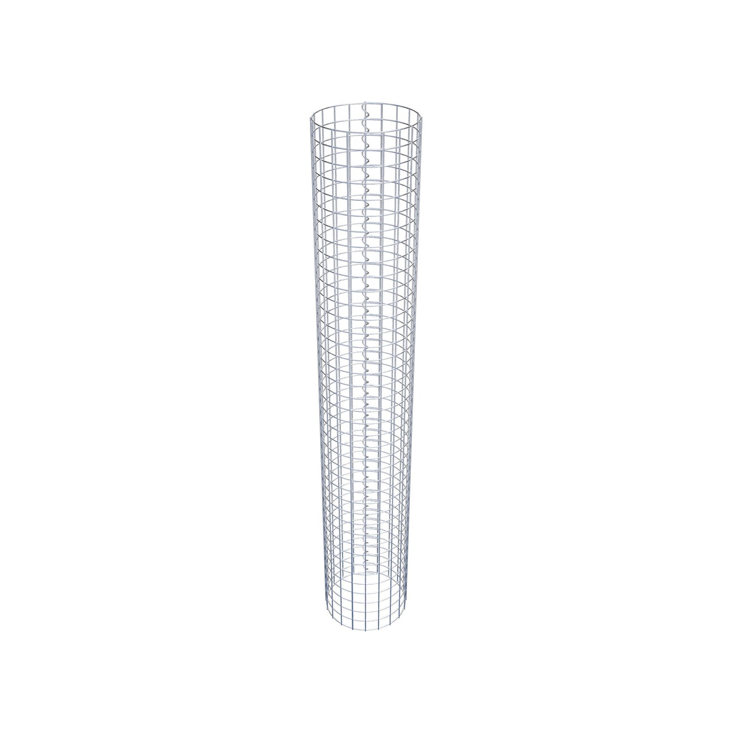 Schanskorfzuil rond 32 cm diameter, 200 cm hoogte, maaswijdte 5 cm x 5 cm
