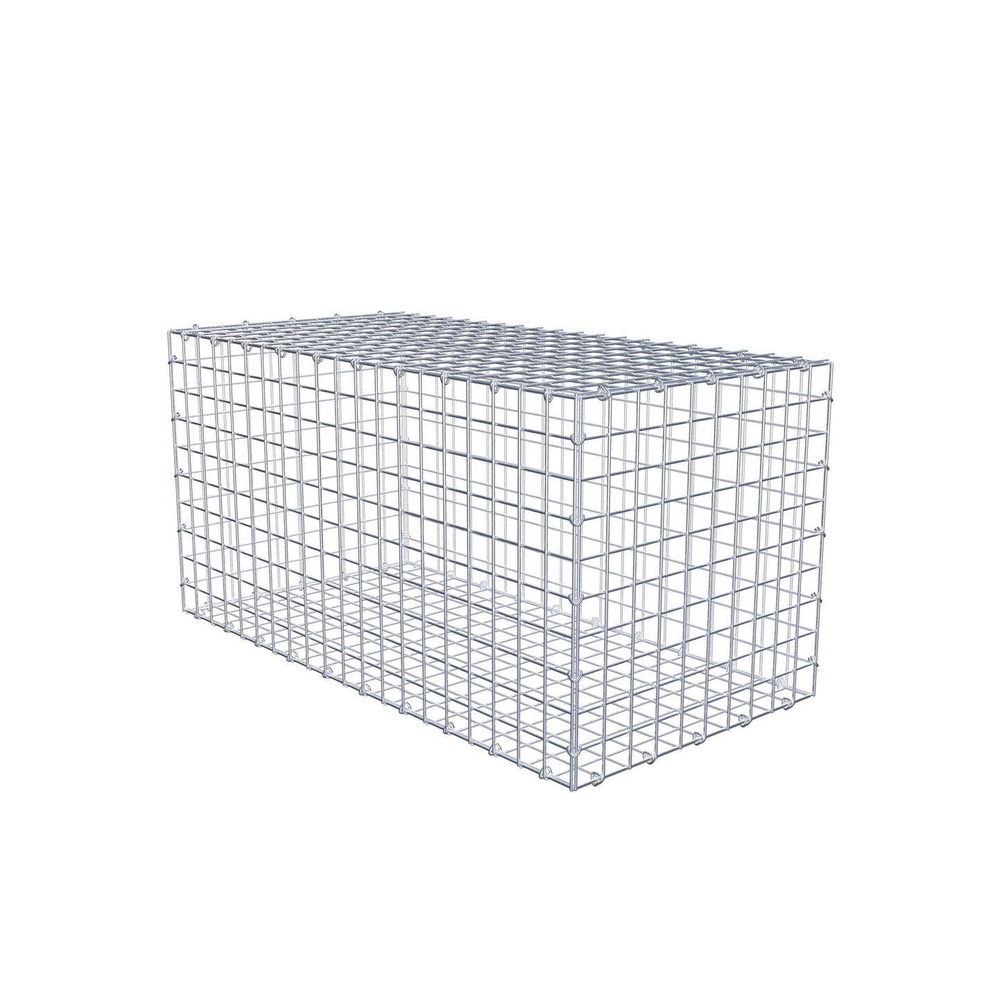 Gavión 100 cm x 50 cm x 50 cm (L x A x P), luz de malla 5 cm x 5 cm, anillo en C