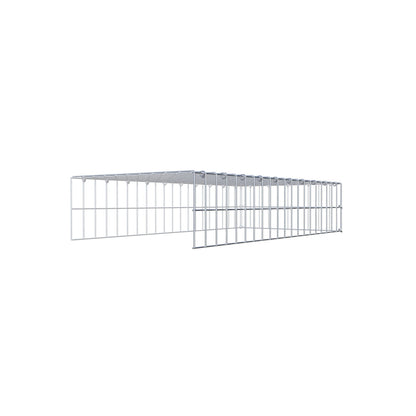Typ 4 påbyggnadsgabion 100 cm x 20 cm x 50 cm (L x H x D), maskstorlek 5 cm x 10 cm, C-ring