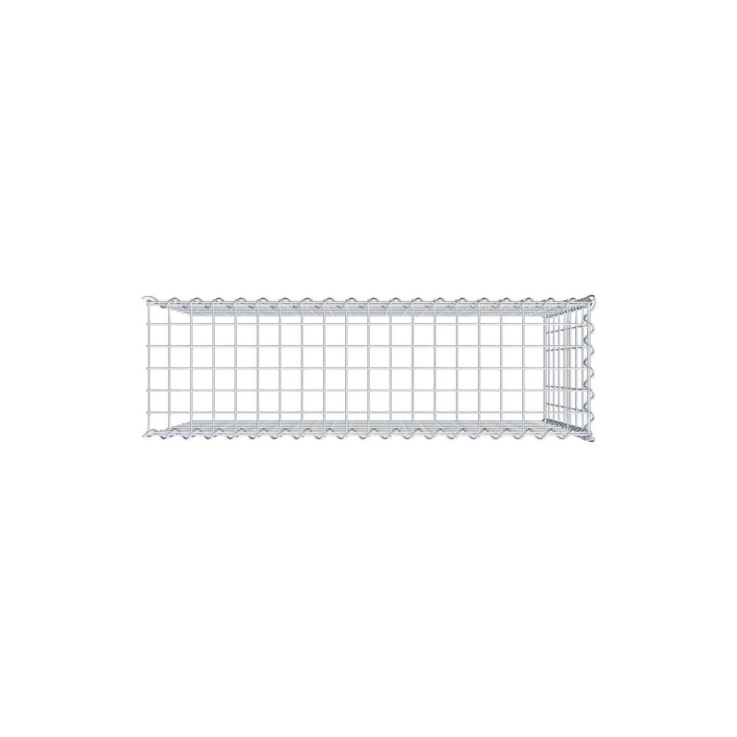 Påväxt gabion typ 4 100 cm x 80 cm x 30 cm (L x H x D), maskstorlek 5 cm x 10 cm, spiral