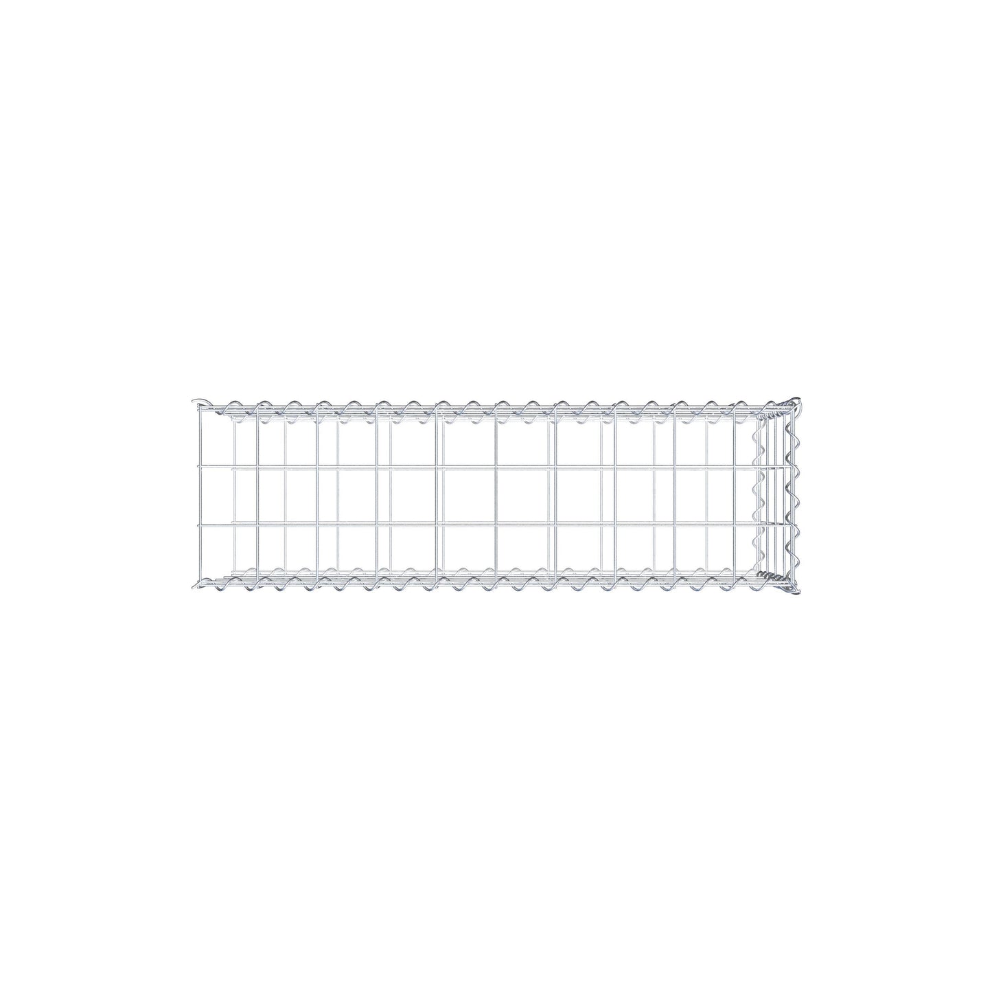 Opvokset gabion type 2 100 cm x 40 cm x 30 cm (L x H x D), maskestørrelse 10 cm x 10 cm, spiral