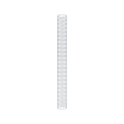Columna de gaviones redonda 22 cm de diámetro, 230 cm de altura, malla 5 cm x 10 cm