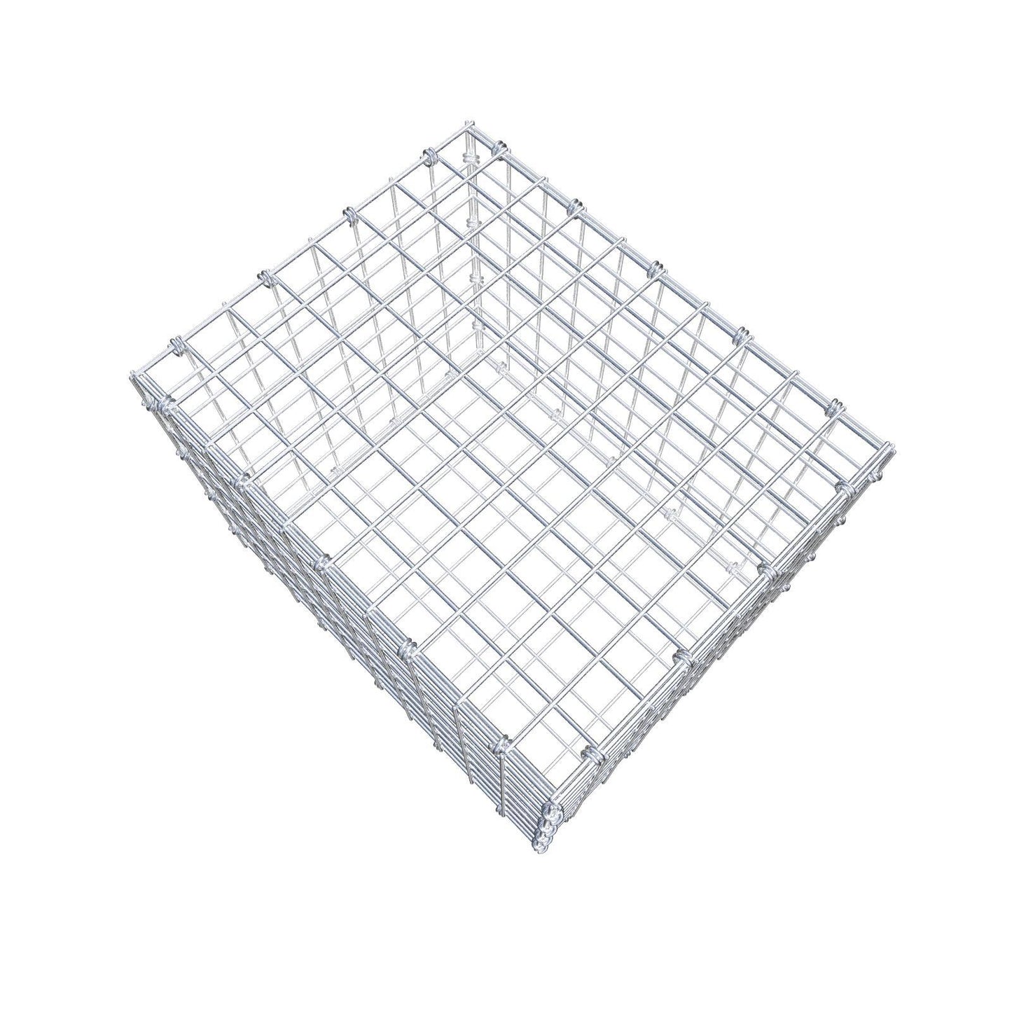 Gabion 50 cm x 40 cm x 40 cm (L x H x D), maskstorlek 5 x 5 cm, spiralring