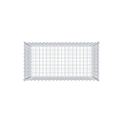 Gabbione 100 cm x 60 cm x 50 cm (L x H x P), maglia 5 cm x 5 cm, spirale