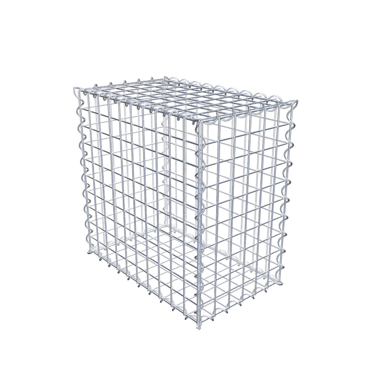 Gabbione 50 cm x 50 cm x 30 cm (L x H x P), maglia 5 cm x 5 cm, spirale