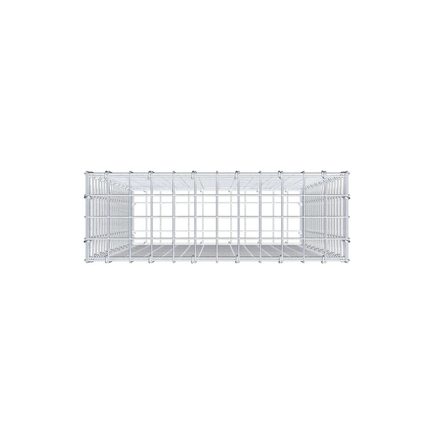 Gabbione 100 cm x 60 cm x 20 cm (L x H x P), maglia 5 cm x 5 cm, anello a C