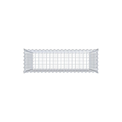 Gabião 100 cm x 90 cm x 30 cm (C x A x P), malhagem 5 cm x 5 cm, espiral