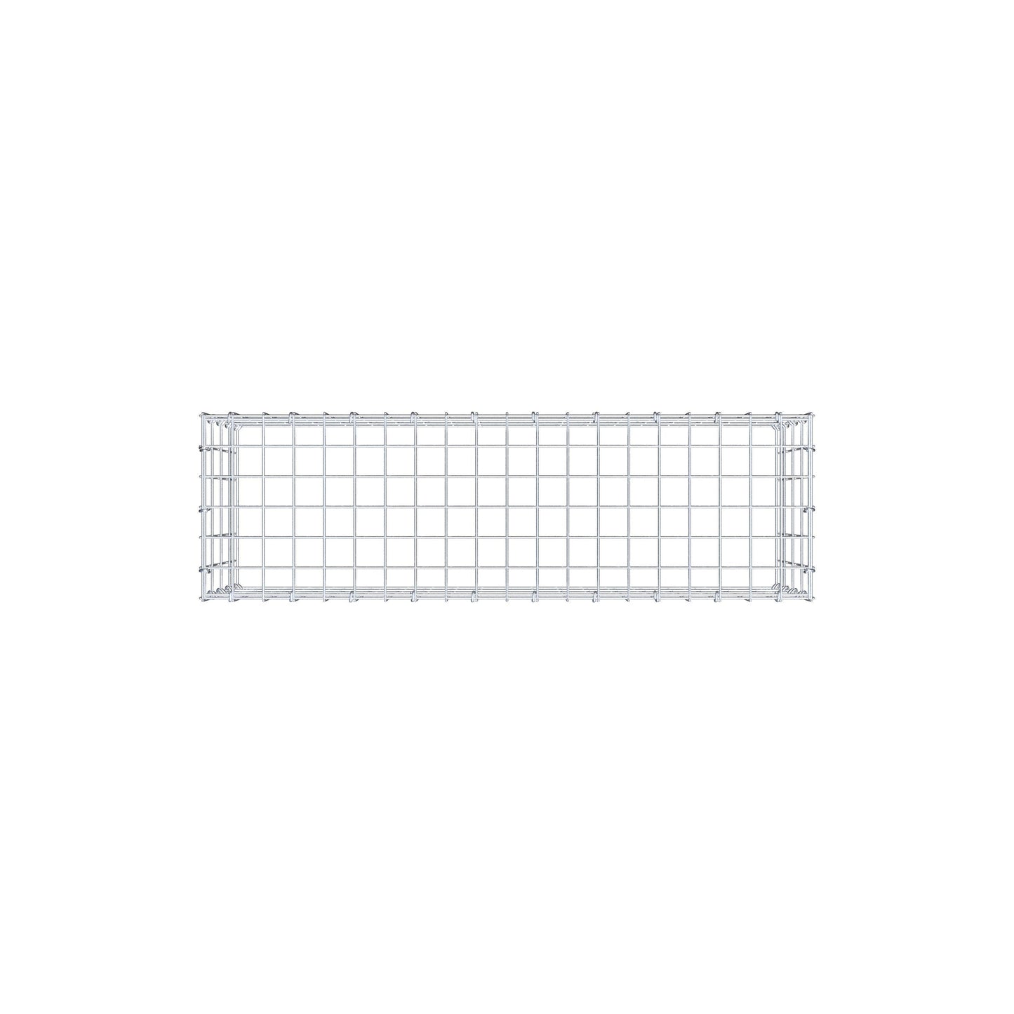 Typ 3 påbyggnadsgabion 100 cm x 40 cm x 30 cm (L x H x D), maskstorlek 5 cm x 10 cm, C-ring