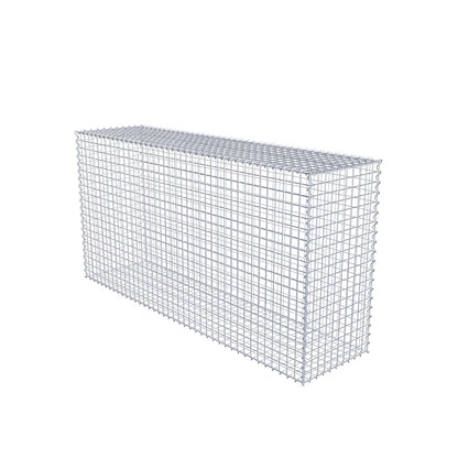 Gavión 200 cm x 100 cm x 50 cm (largo x alto x fondo), malla 5 cm x 5 cm, en espiral