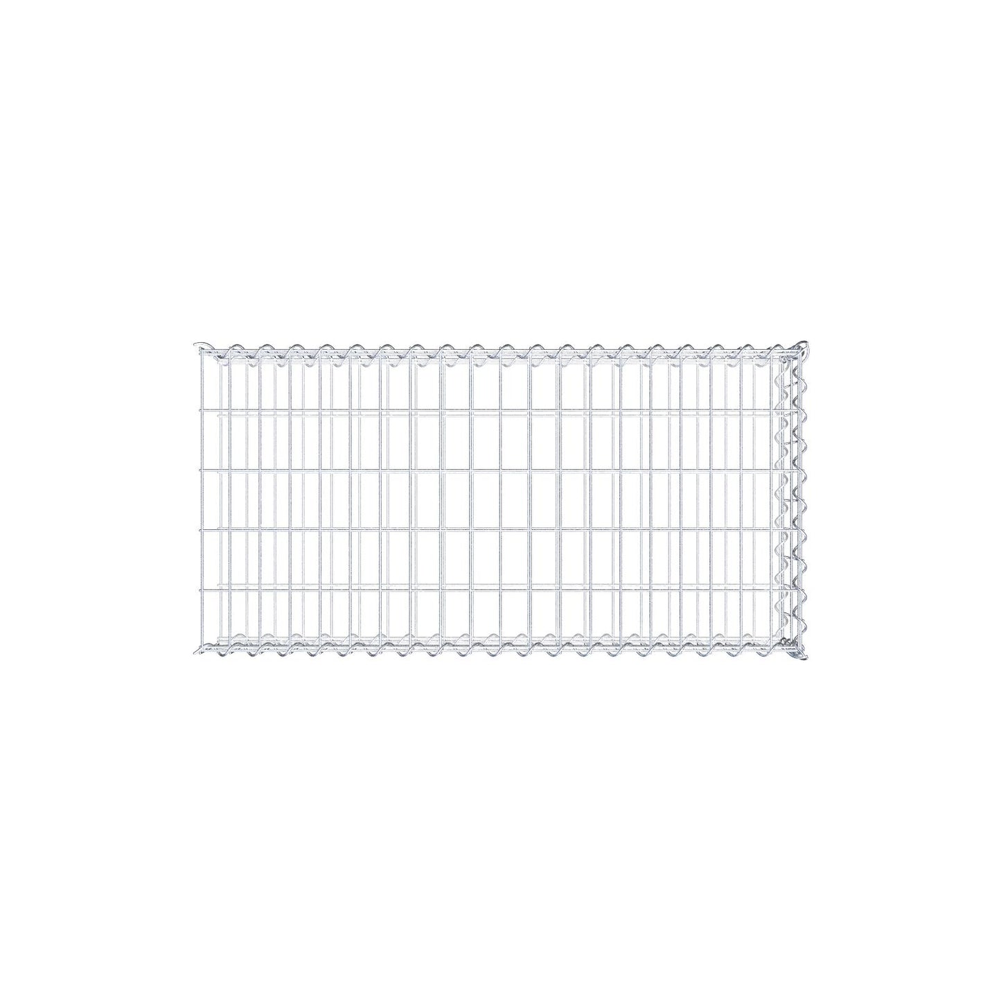 Opvokset gabion type 2 100 cm x 20 cm x 50 cm (L x H x D), maskestørrelse 5 cm x 10 cm, spiral