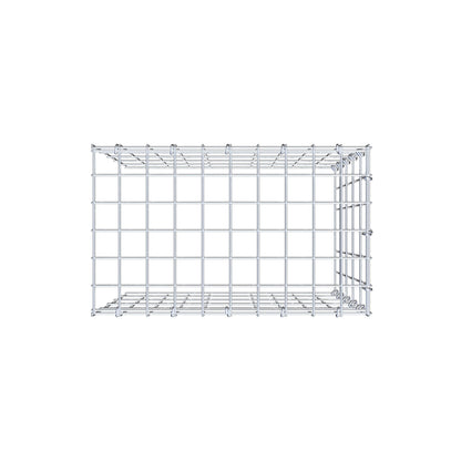 Mounted gabion type 4 50 cm x 50 cm x 30 cm (L x H x D), mesh size 5 cm x 10 cm, C-ring