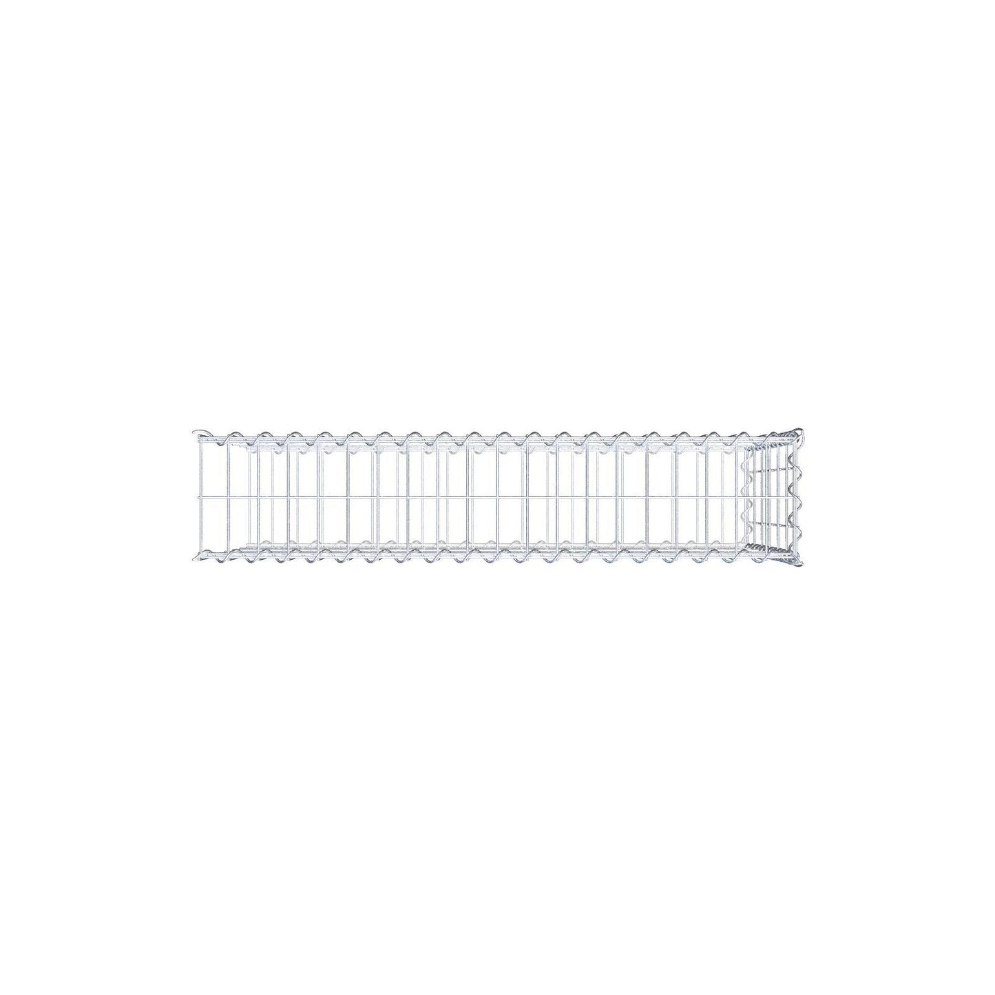 Opvokset gabion type 2 100 cm x 60 cm x 20 cm (L x H x D), maskestørrelse 5 cm x 10 cm, spiral