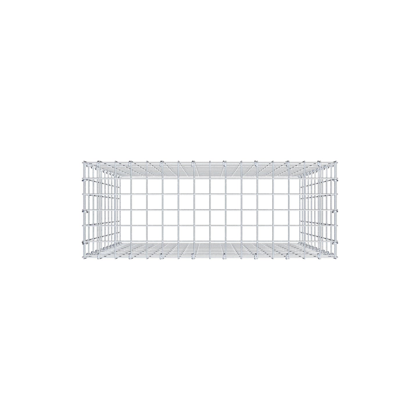 Mounted gabion type 3 100 cm x 80 cm x 30 cm (L x H x D), mesh size 5 cm x 10 cm, C-ring