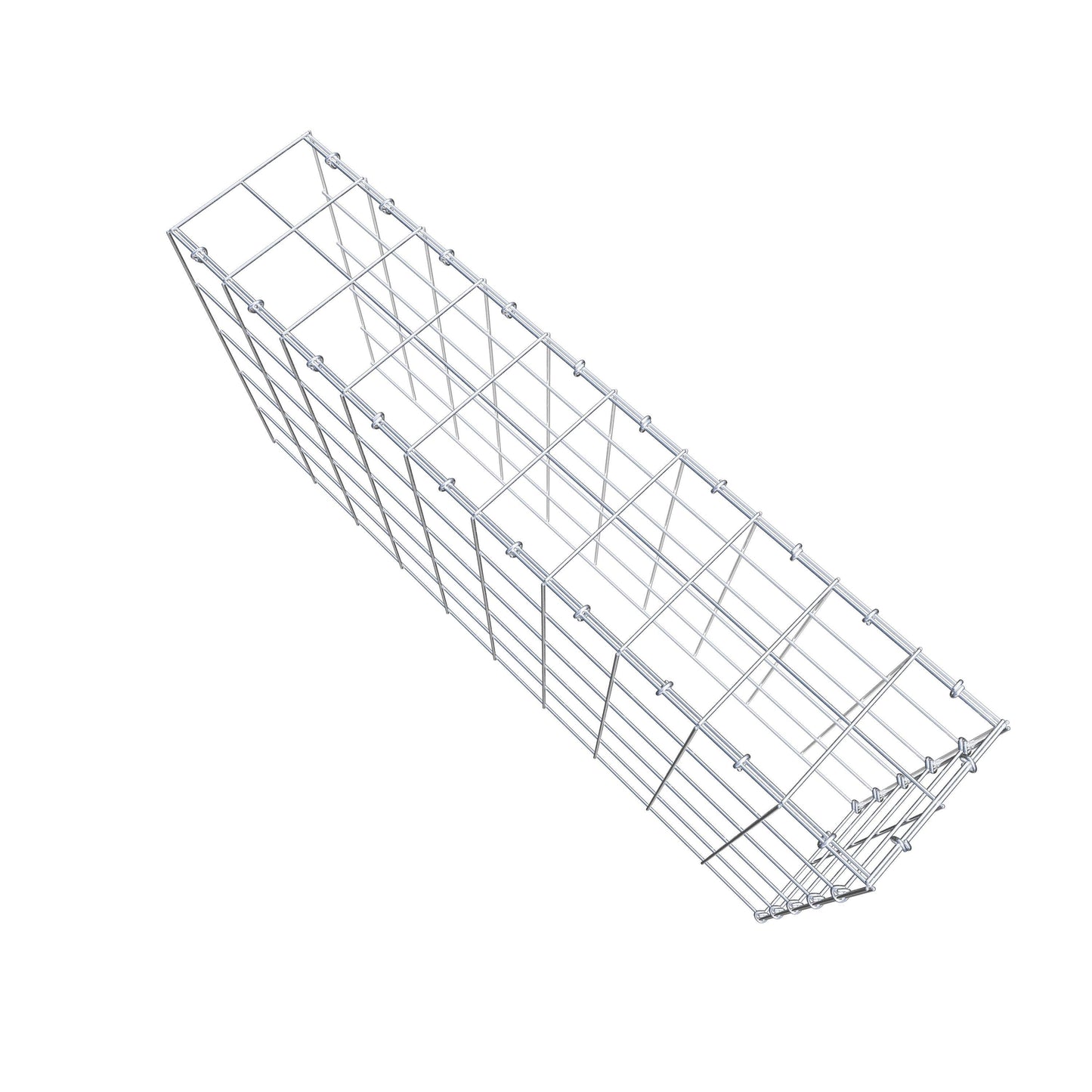 Mounted gabion type 4 100 cm x 50 cm x 20 cm (L x H x D), mesh size 10 cm x 10 cm, C-ring