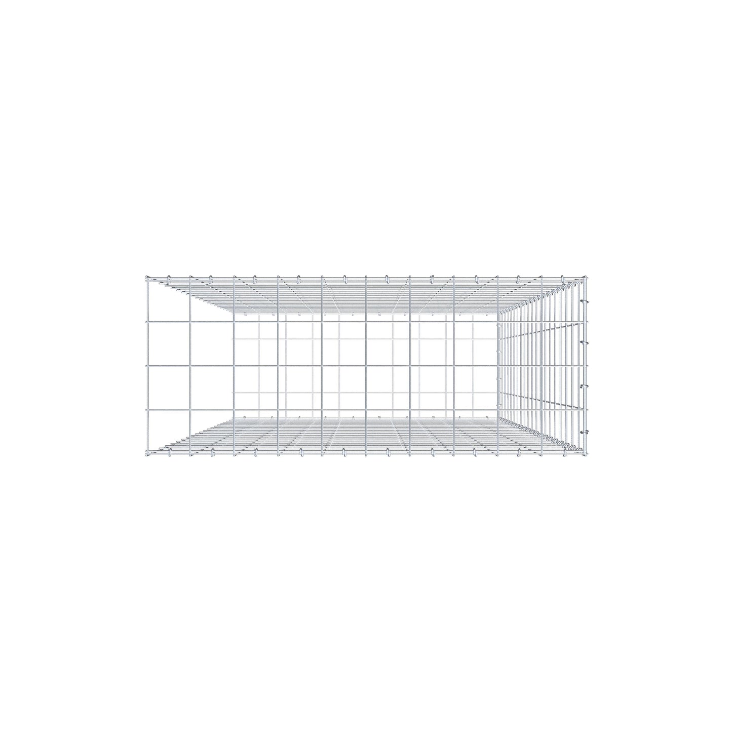 Pila adicional tipo 2 200 cm x 100 cm x 40 cm (L x A x P), malla 10 cm x 10 cm, anillo en C