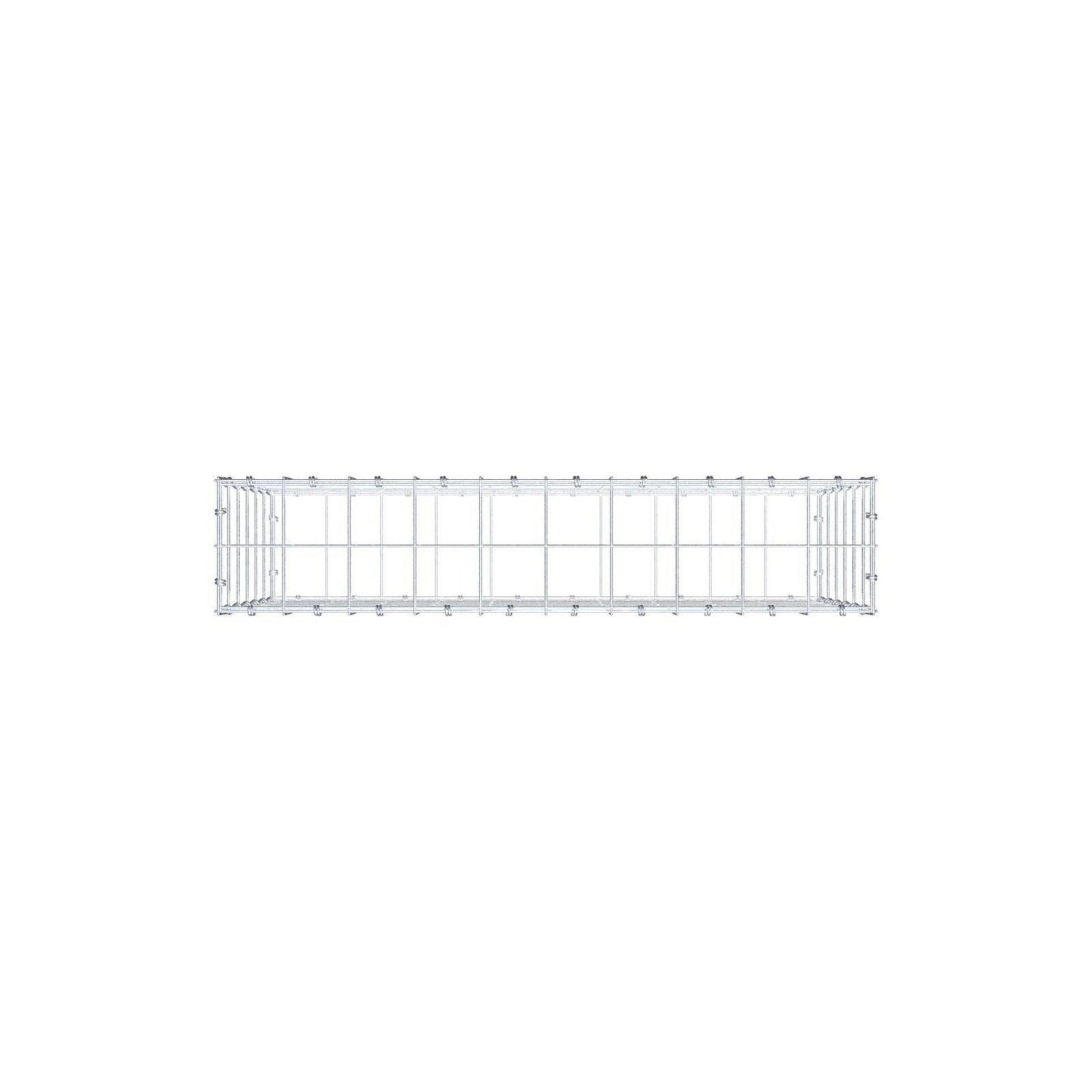 Gabion 100 cm x 60 cm x 20 cm (L x H x D), maskstorlek 10 x 10 cm, spiralring