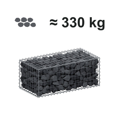 Gabion 100 cm x 40 cm x 50 cm (L x H x D), mesh size 5 cm x 10 cm, spiral