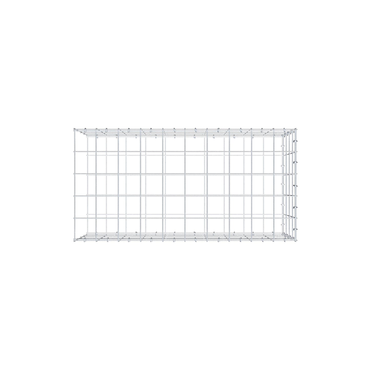 Anbaugabione Typ 2 100 cm x 40 cm x 50 cm (L x H x T), Maschenweite 10 cm x 10 cm, C-Ring