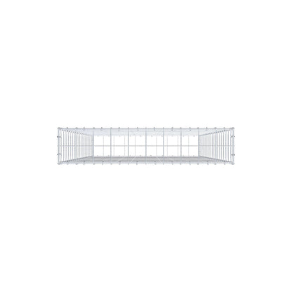 Gabion 200 cm x 100 cm x 20 cm (L x H x D), maskestørrelse 10 cm x 10 cm, C-ring