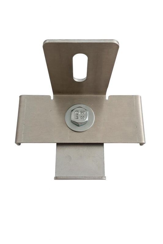 Klämma med stakethållare Maskstorlek 10 x 10 cm, aluminium