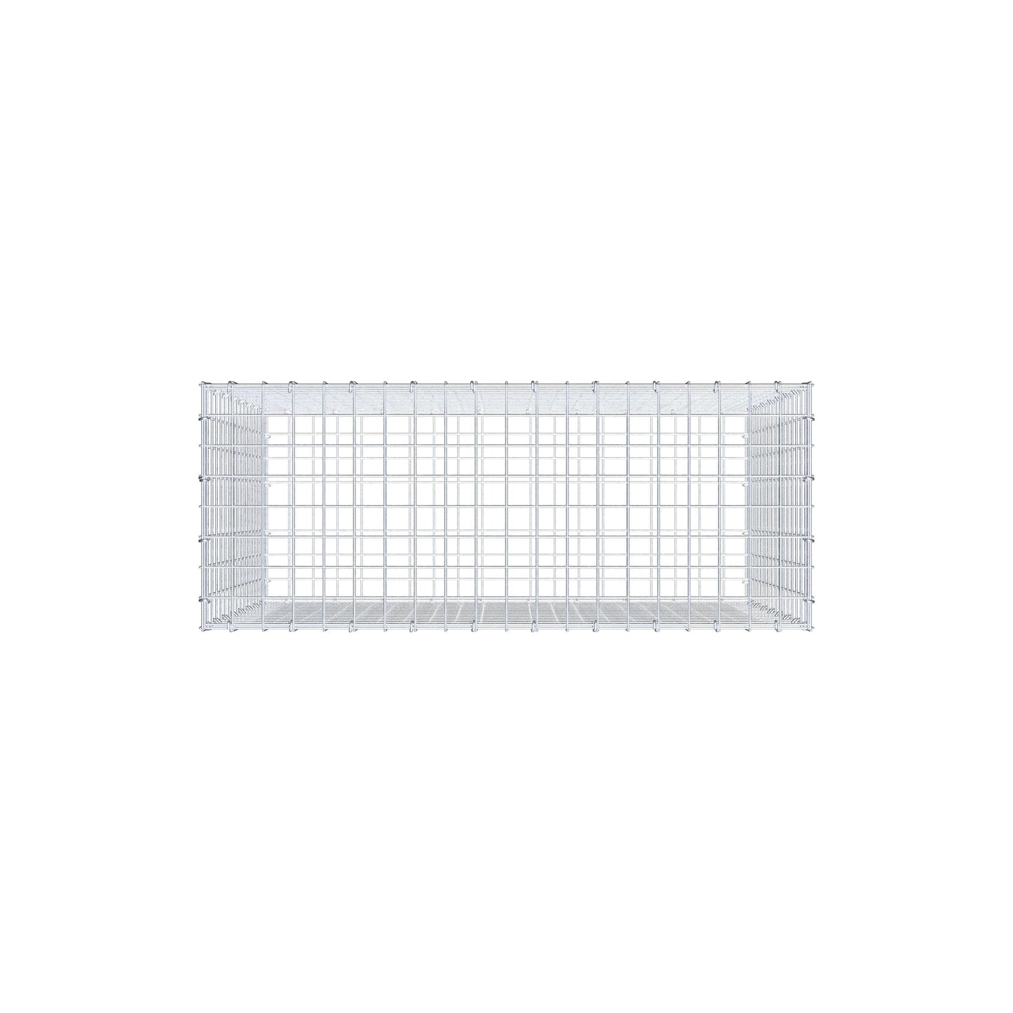 Schanskorf 100 cm x 80 cm x 40 cm (L x H x D), maaswijdte 5 cm x 5 cm, C-ring