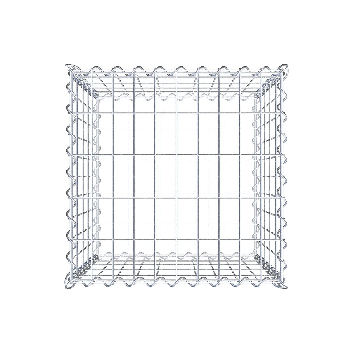 Gabione 50 cm x 50 cm x 50 cm (L x H x T), Maschenweite 5 cm x 10 cm, Spirale
