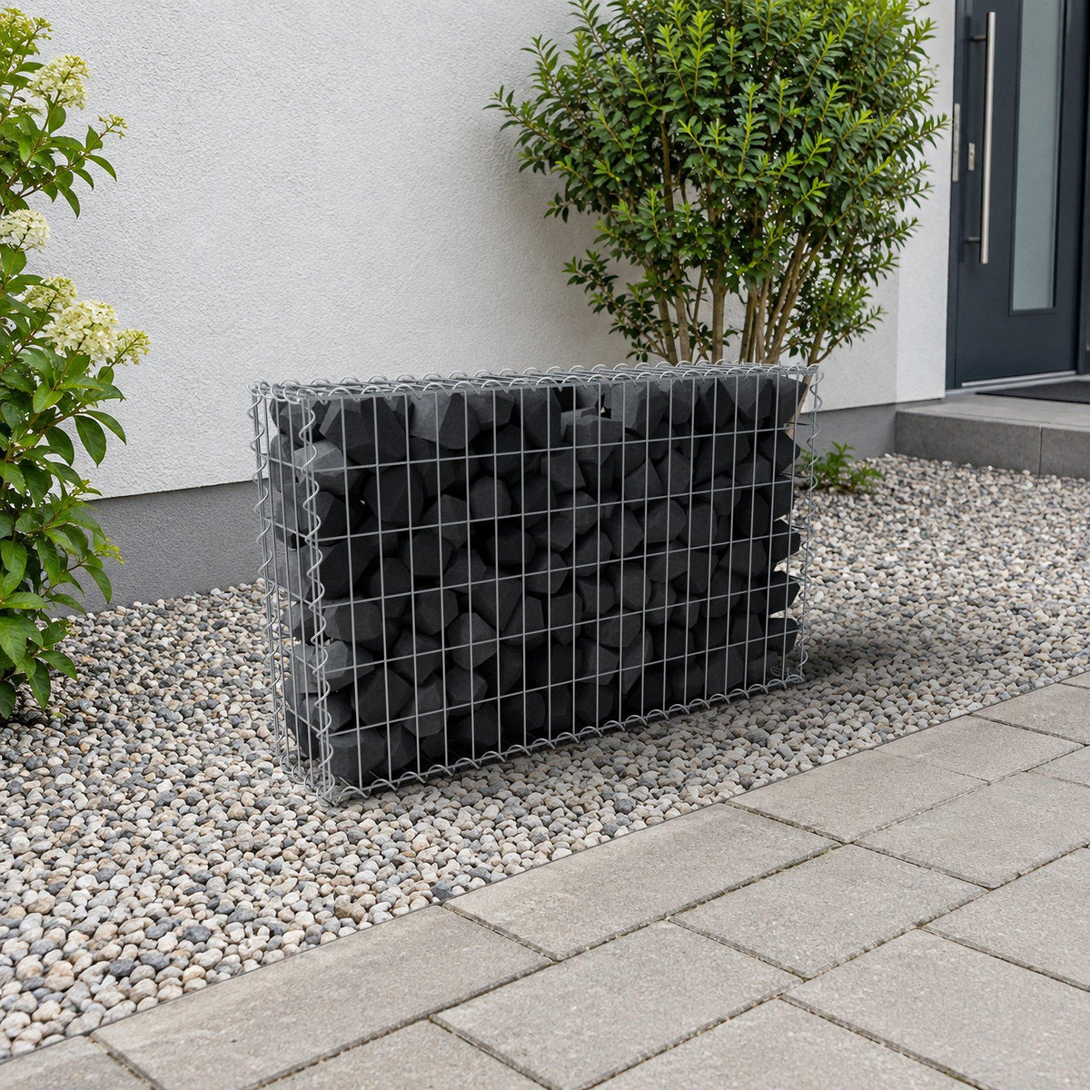 Gabião 100 cm x 60 cm x 20 cm (C x A x P), malhagem 5 cm x 10 cm, espiral