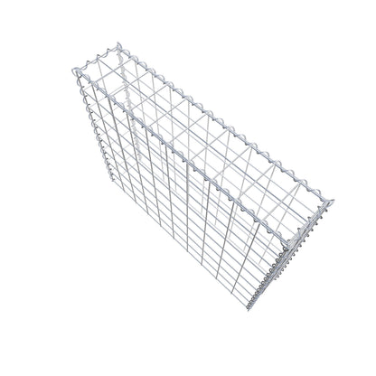 Opbouw schanskorf type 3 100 cm x 80 cm x 20 cm (L x H x D), maaswijdte 10 cm x 10 cm, spiraal