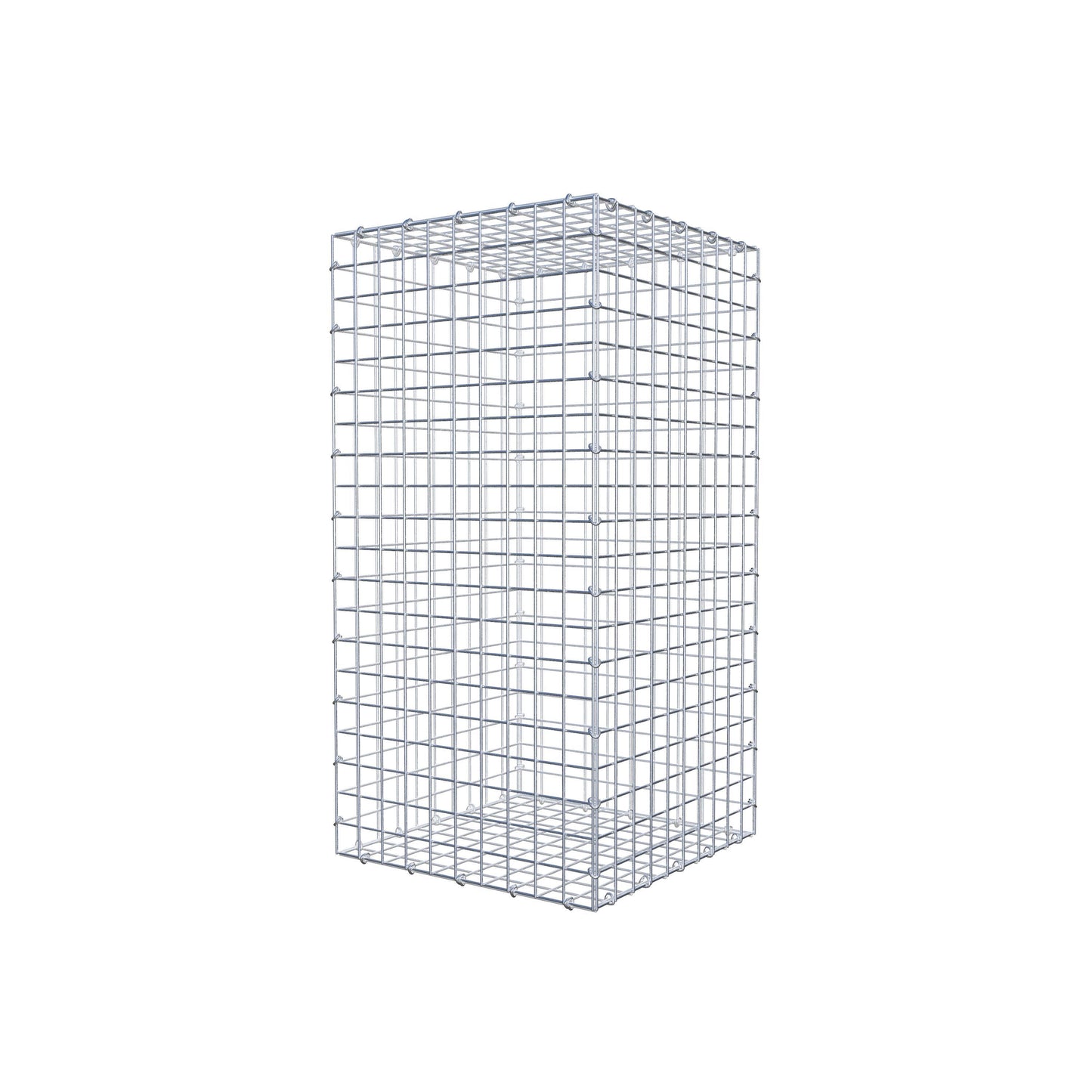 Gavión 100 cm x 50 cm x 50 cm (L x A x P), luz de malla 5 cm x 5 cm, anillo en C