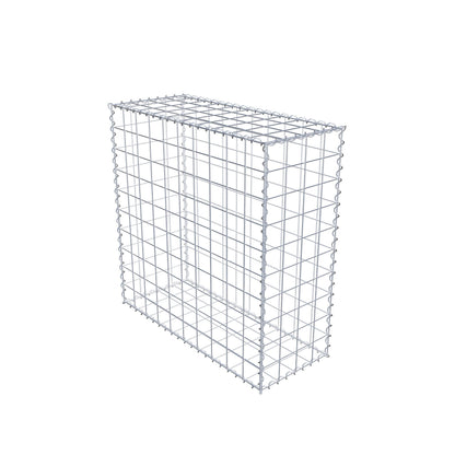 Gabião 100 cm x 100 cm x 40 cm (C x A x P), malhagem 10 cm x 10 cm, espiral