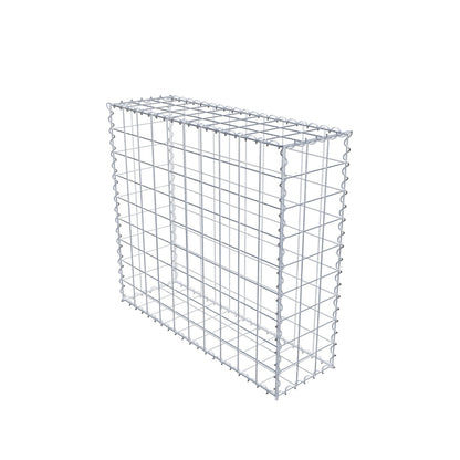Gabion 100 cm x 90 cm x 30 cm (L x H x D), maskestørrelse 10 cm x 10 cm, spiral