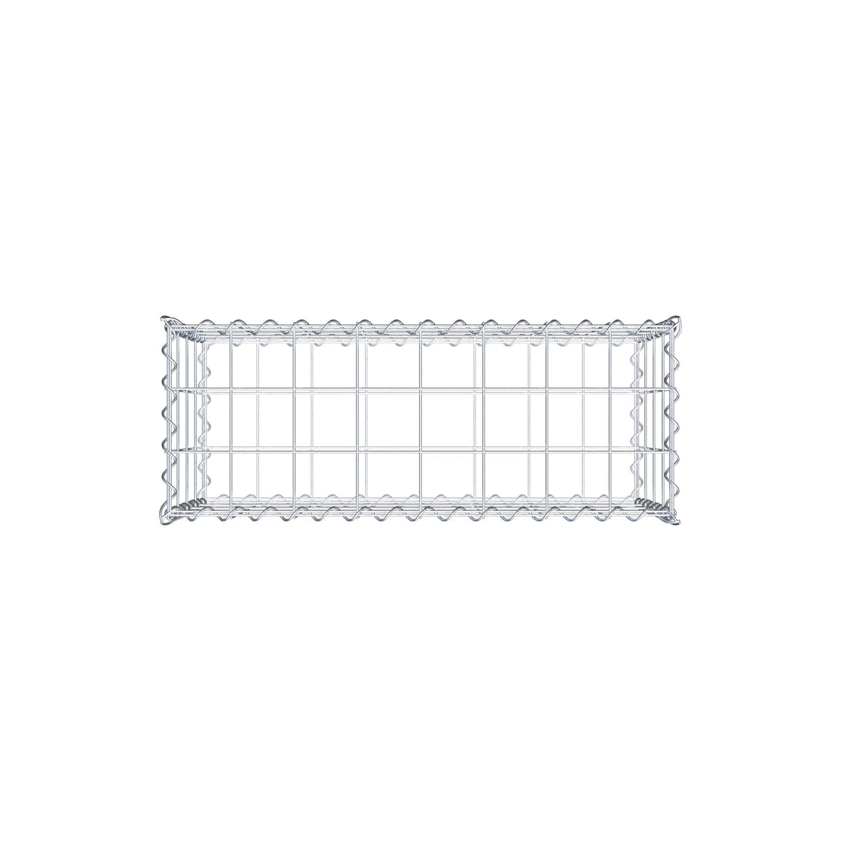 Gabion 80 cm x 40 cm x 30 cm (L x H x D), maskstorlek 10 cm x 10 cm, spiral